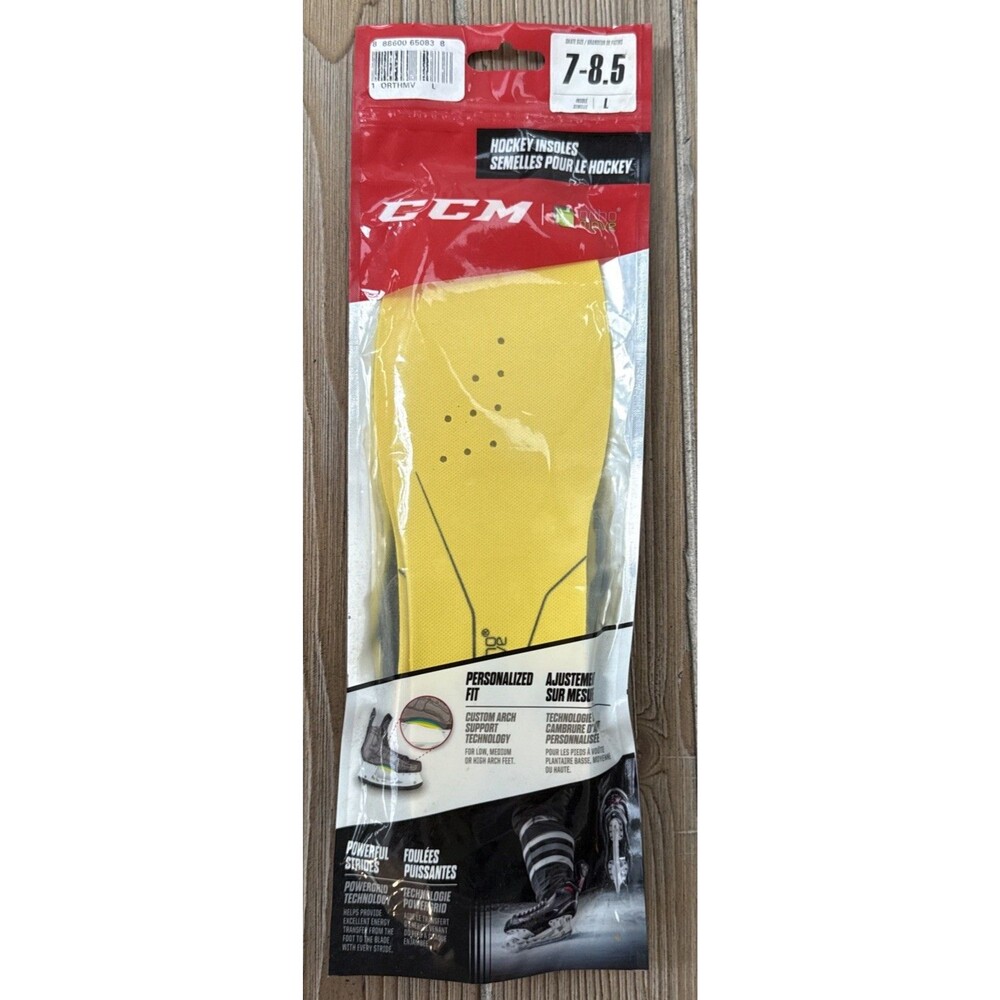CCM Hockey Insoles Orthomove Customizable Skate Insoles Skate Size 7-8.5 (L)